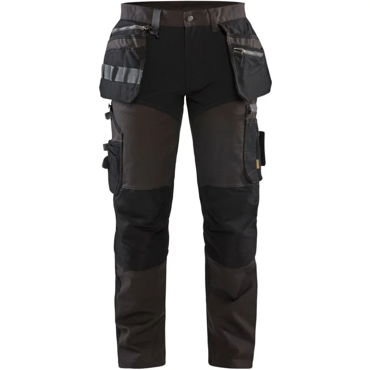 Blåkläder Workwear 1599 arbeidsbukse med 4-veis stretch, mørkegrå/sort, str. D116 | 1599-1343-9899_D116