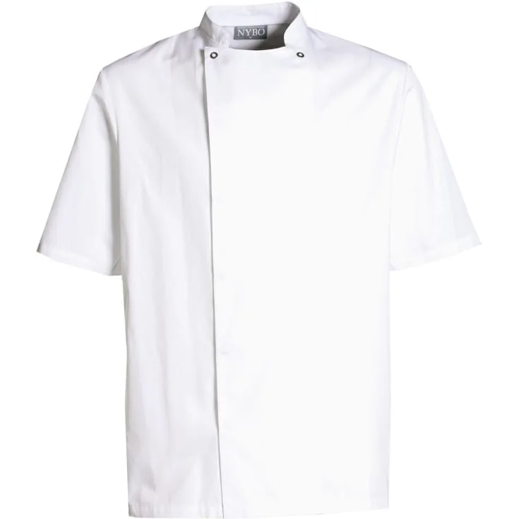 Nybo Workwear Take Away kokkejakke med korte ermer, hvit, str. M | 501015900-00_M