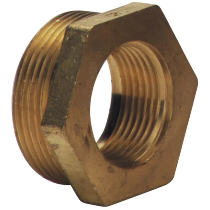 Messing overgangsnippel, 3/4" x 1/2" | 1986090