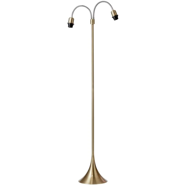 Nielsen fotgjenger gulvlampe med 2 armer (ikke ink. skjermer), messing | 300251