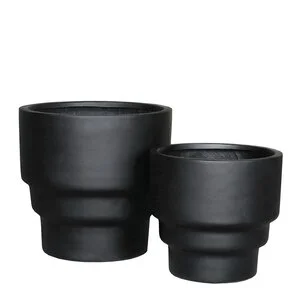 Vegas krukke 2 stk 40/50 cm matt svart v:9217279 Vegas krukke 2 stk 40/50 cm matt svart v:9217279