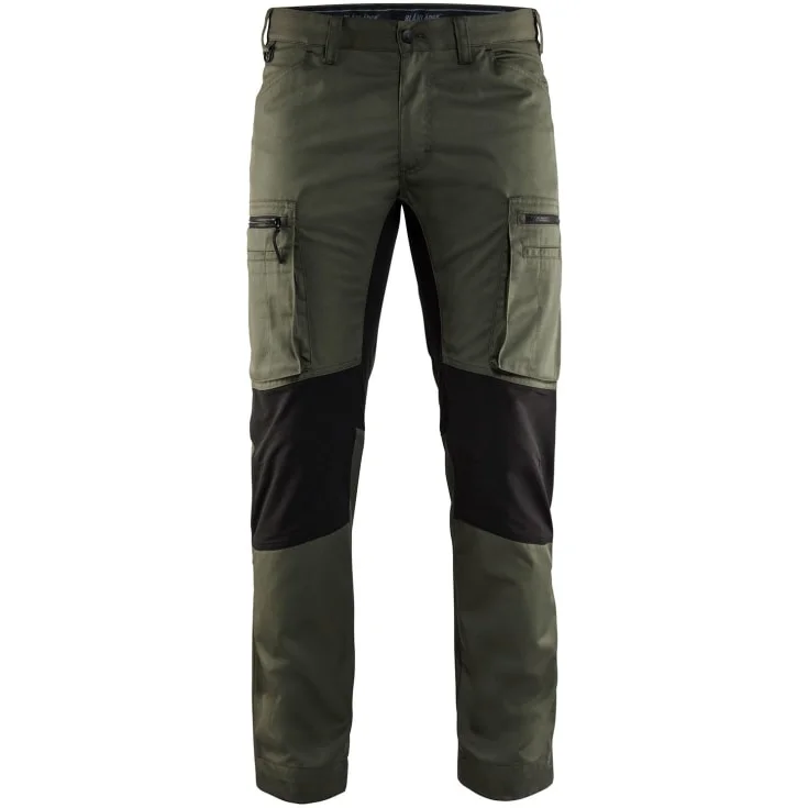 Blåkläder Workwear Unite servicebukse, olivengrønn/sort, str. C54 | 1459-1845-4699_C54