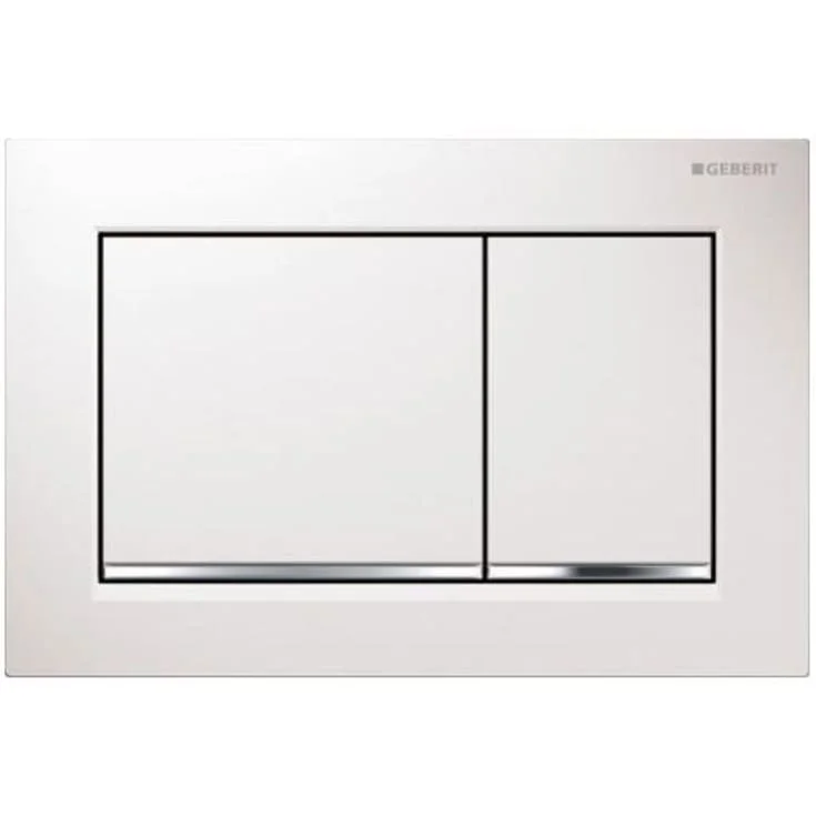 Geberit Omega 20 Square betjeningsplate, hvit/krom | 115.080.KJ.1 Geberit Omega 20 Square betjeningsplate, hvit/krom | 115.080.KJ.1