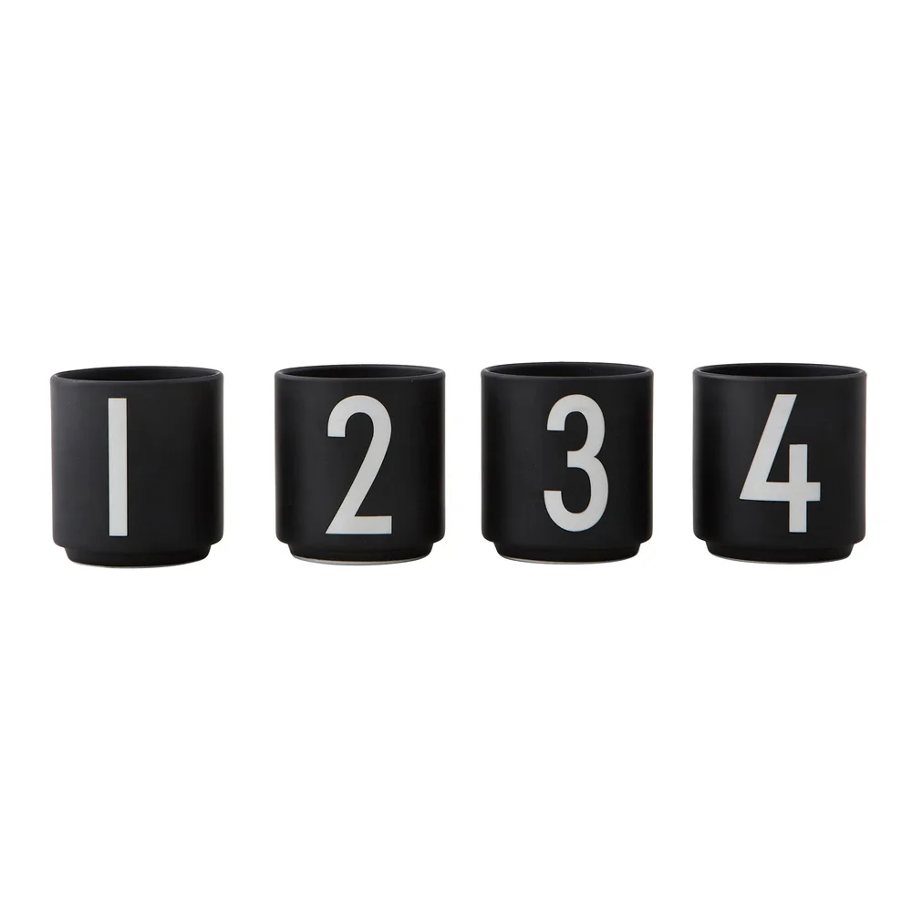 Design Letters espressokopper 4-stk. svart v:2408438 Design Letters espressokopper 4-stk. svart v:2408438