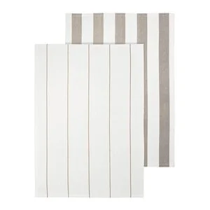 Taulo kjøkkenhåndkle 70×50 cm 2 stk hvit/beige stripet v:7158354 Taulo kjøkkenhåndkle 70×50 cm 2 stk hvit/beige stripet v:7158354
