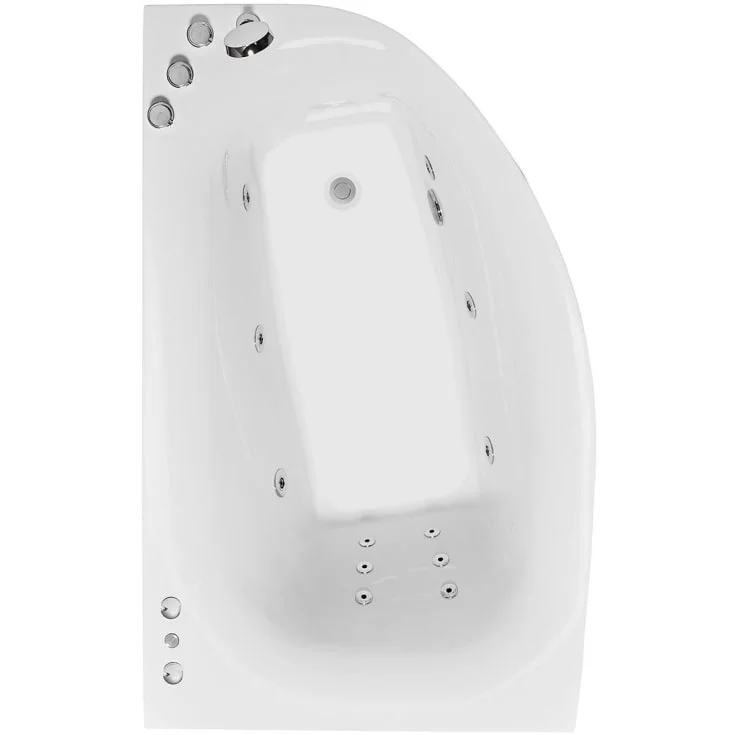 Bathlife Trivsam boblebad intro, 160 cm, høyre, hvit | 40573545