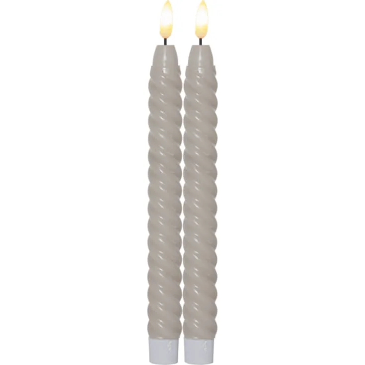 20 stk Star Trading Flamme Swirl LED kronelys, batteri, beige | 064-35 20 stk Star Trading Flamme Swirl LED kronelys, batteri, beige | 064-35