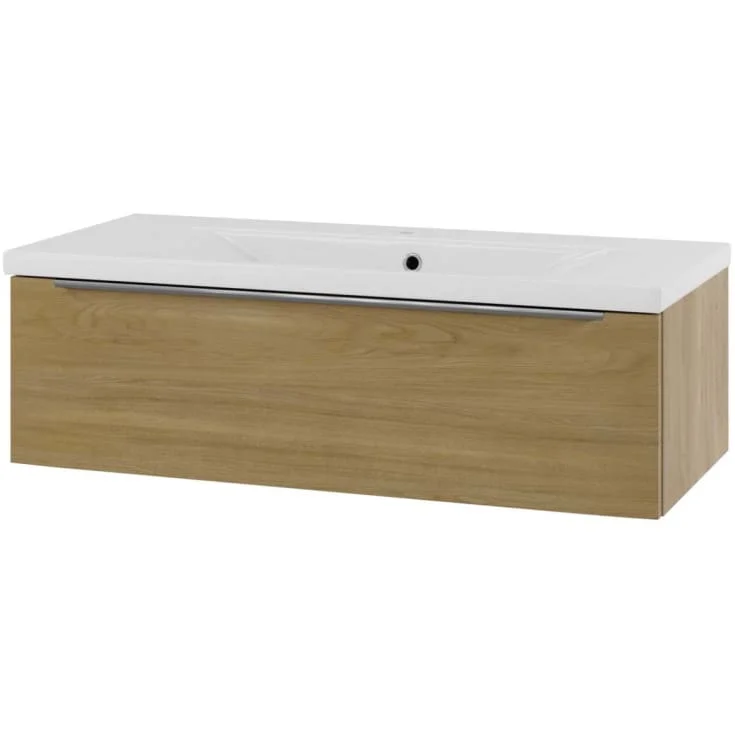 Linn Bad Mari servantskap, 1 skuff, 100x45,6x28,5 cm, senter, eikefolie | 1205101S