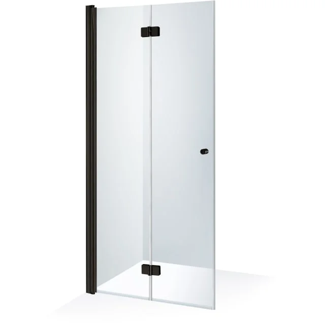 Brasta Simona dusjdør, 87,3 cm, venstre, klart glass, sort profil | KAMB019090190