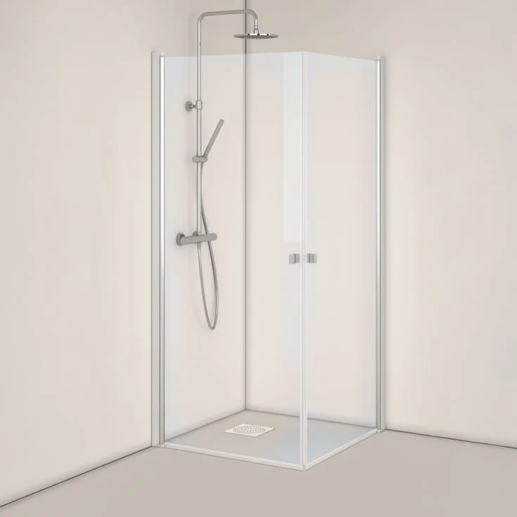 Hafa Igloo Pro corner dusjhjørne, 70x70 cm, alu/klarglass | 1450430