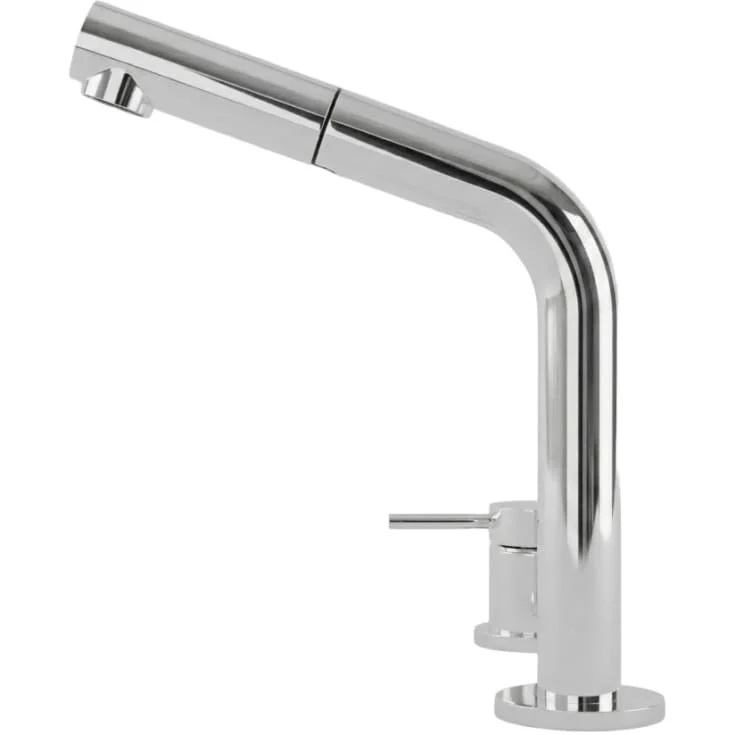Scandtap Harmonized B2P servantbatteri, uttrekkbar tut, polert stål | 10279