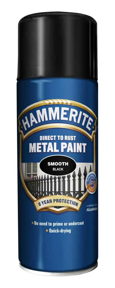 Metallmaling glatt sort 400ml v:4531692
