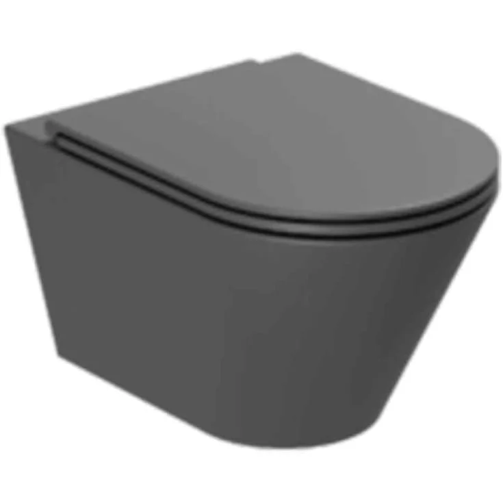 Lavabo Forma vegghengt toalett, uten skyllekant, matt sort | 122032001 Lavabo Forma vegghengt toalett, uten skyllekant, matt sort | 122032001