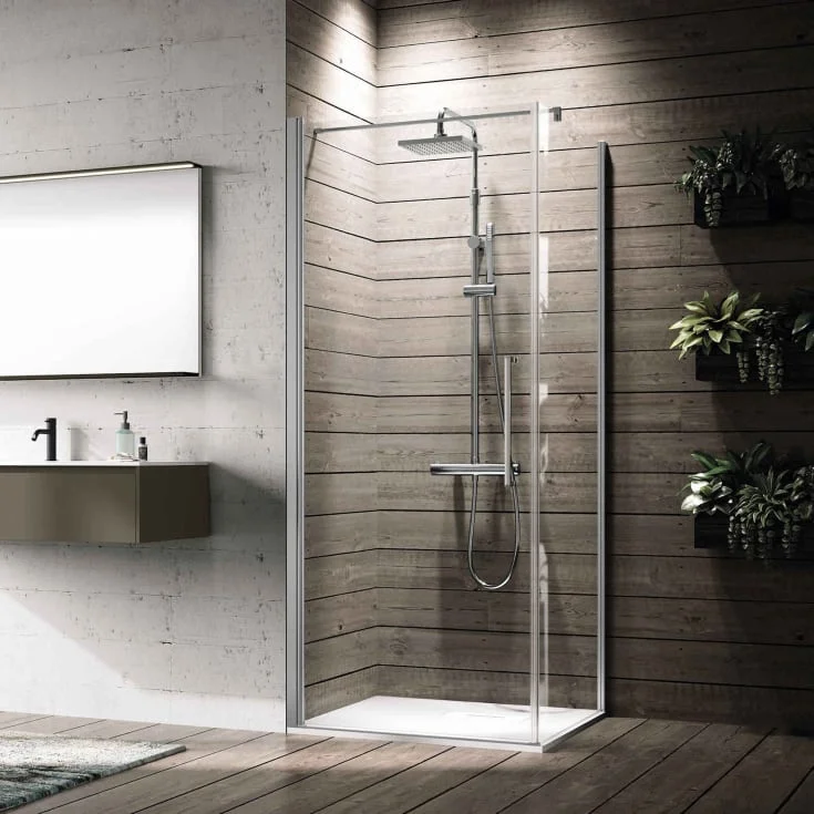 Novellini Young 2.0 G slagdør, 89-91 cm, klart glass, krom profil | Y2G89-1K