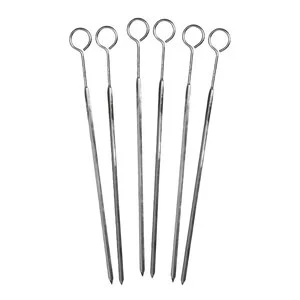 Grillspyd 33 cm 6 stk stål v:8010858 Grillspyd 33 cm 6 stk stål v:8010858