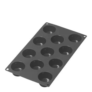 Silikonform for mini-muffins 11 hull svart v:4417294
