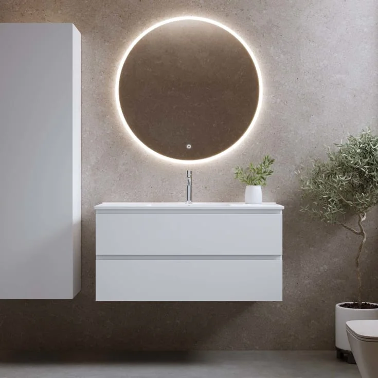Bathlife Eufori møbelpakke, med servant, 101×46,5×50 cm, hvit matt | 401410279 Bathlife Eufori møbelpakke, med servant, 101×46,5×50 cm, hvit matt | 401410279