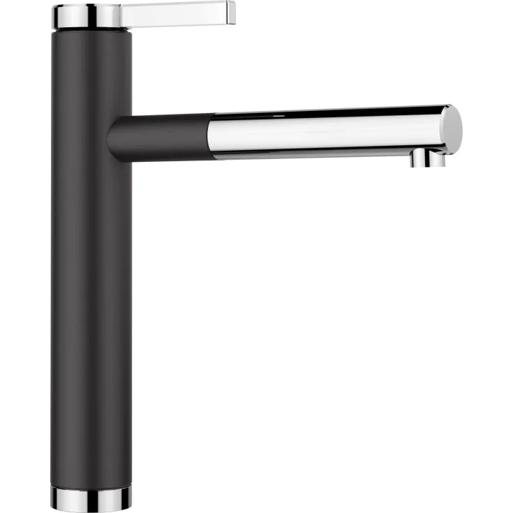 Blanco Linee-S kjøkkenarmatur, uttrekkbar tut, sort/krom | BC-526171