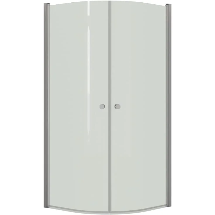 Dansani Match dusjhjørne, modell E+E, 99x99 cm, klart glass, satin profil | MODEL7-100X100-KLART