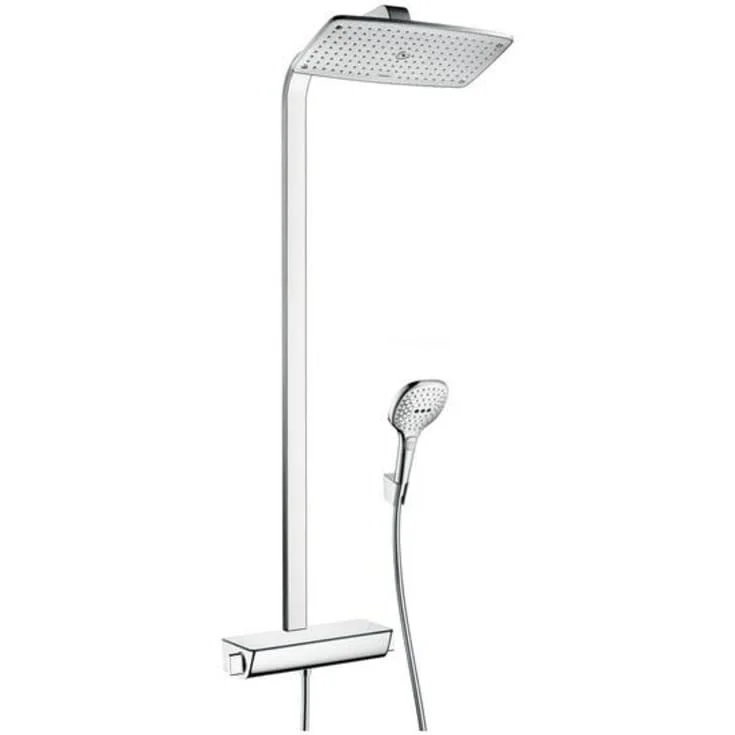Hansgrohe Raindance Select E 360 1jet dusjsett, hvit/krom | 27112400