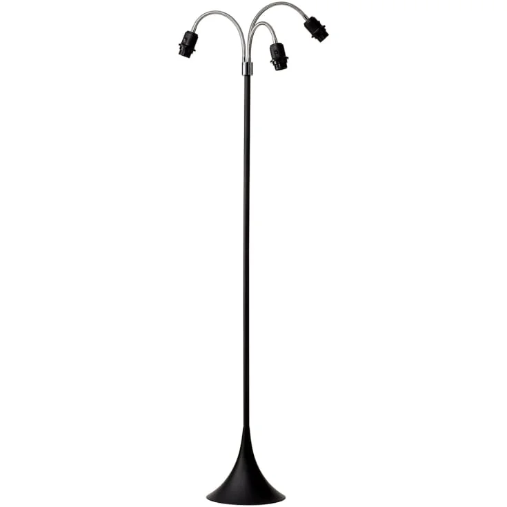 Nielsen LIght Trafik gulvlampe med 3 armer (eksl. lampeskjermer), svart | 300619