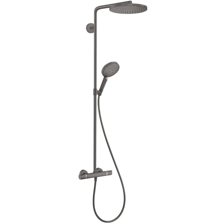 Hansgrohe Raindance Select S 240 Powderrain dusjsett, børstet sort krom | 27633340