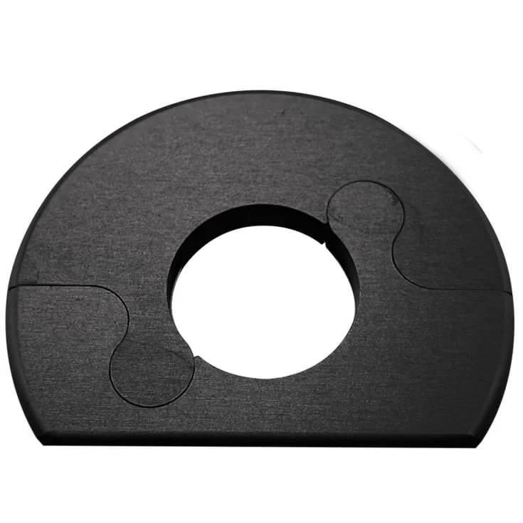 Alu Fit rosett, 18 mm, børstet sort | met45018sc
