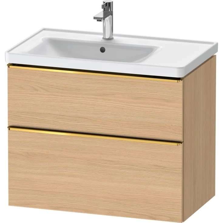 Duravit D-Neo servantskap, 78,4x45,2 cm, eik/gull | DE4357034300000