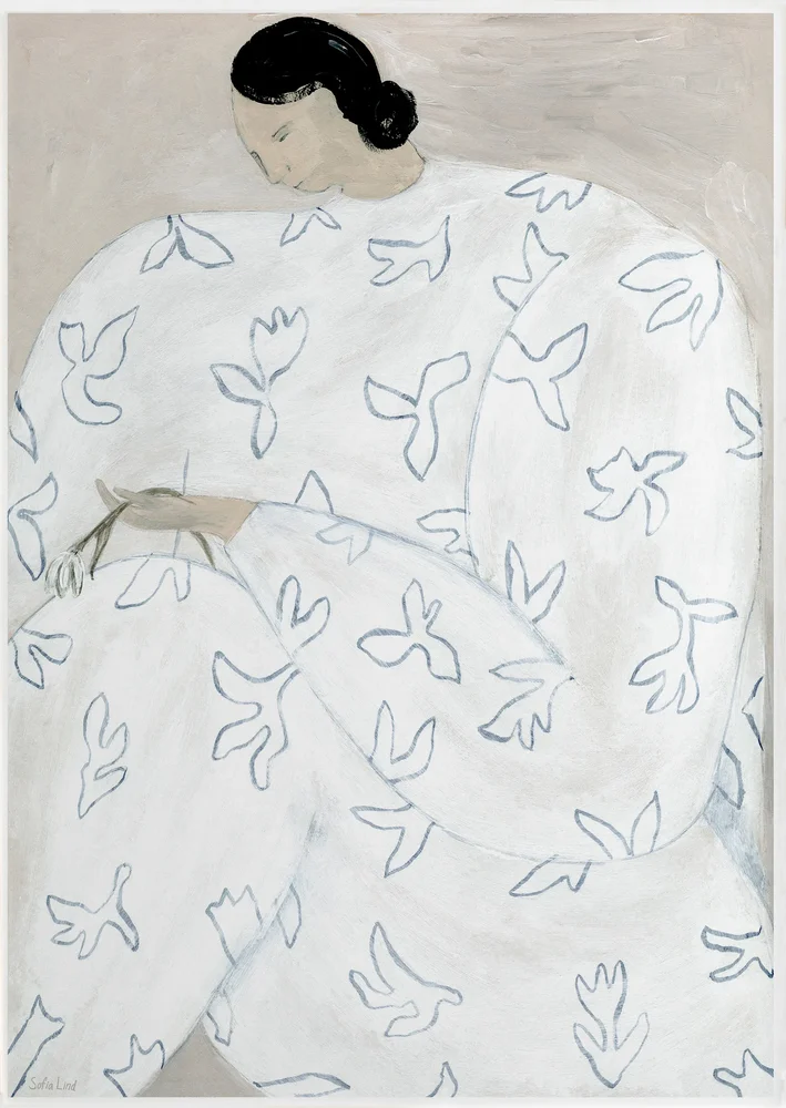 White Flower plakat 50 x 70 cm v:6984376 White Flower plakat 50 x 70 cm v:6984376