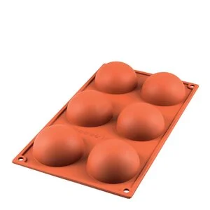 Silikonform halvkule 6 stk 7×3,5 cm v:6702273 Silikonform halvkule 6 stk 7×3,5 cm v:6702273