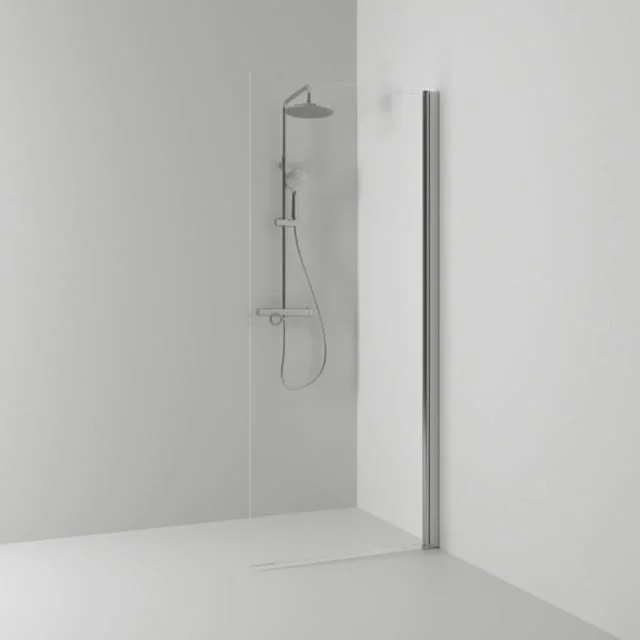 Svedbergs Skoga dusjvegg rett, 87 cm, klart glass, alu matt profil | 63307390 Svedbergs Skoga dusjvegg rett, 87 cm, klart glass, alu matt profil | 63307390