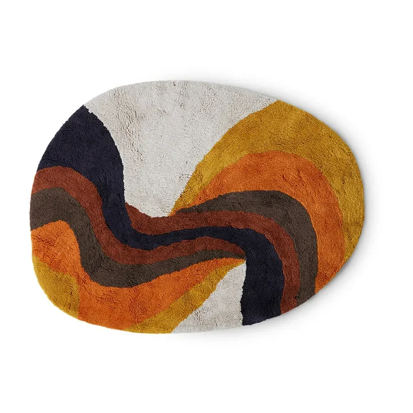 Retro swirl baderomsteppe 90 x 120 cm v:8893870