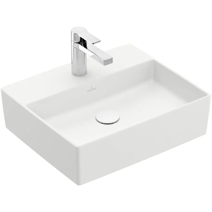 Villeroy & Boch Memento toppmontert servant, 50×42 cm, med CeramicPlus, hvit | 4A0751RW