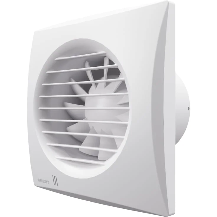 Flexit Classic Eco 100 TH baderomsvifte. med timer, fuktstyrt, Ø100 mm, hvit | 121011 Flexit Classic Eco 100 TH baderomsvifte. med timer, fuktstyrt, Ø100 mm, hvit | 121011