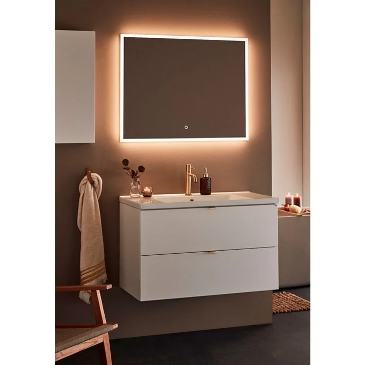 Hafa Store speil med lys, 100x70 cm | 1267227