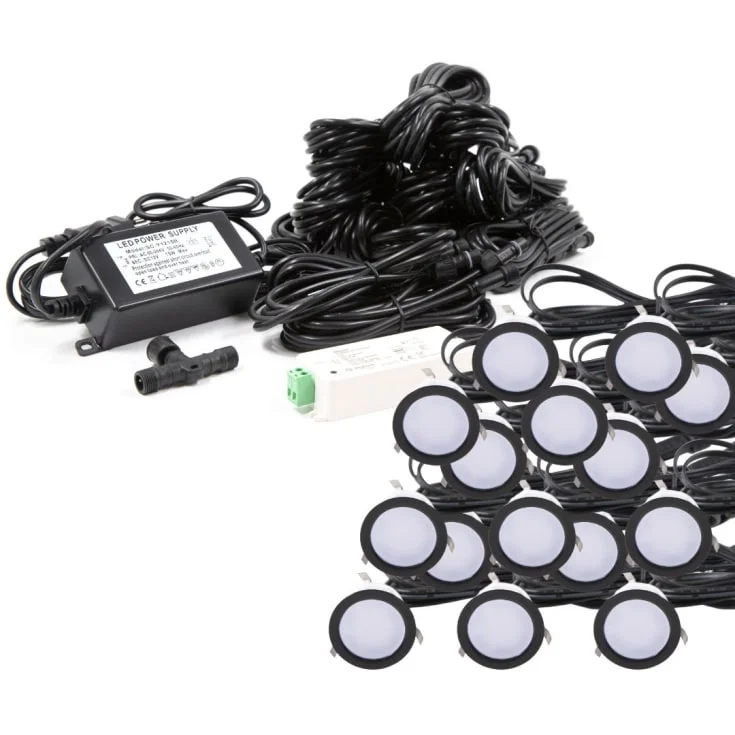 Light By Juhl Cosmos undergrunnsspotlight, Zigbee, svart, 15-pk | 120117