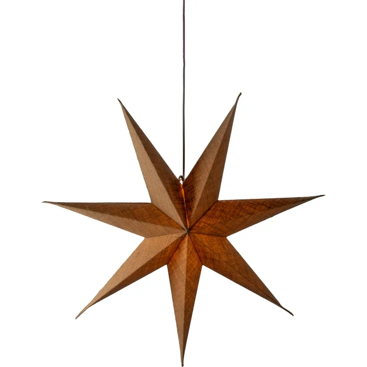 Konstsmide julestjerne med lys, 60 cm, brun | 5940-600