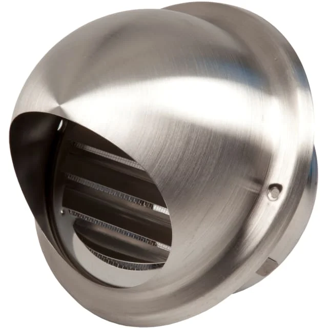 Fresh ventilationshette, Ø100 mm, børstet rustfritt stål | 451080
