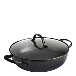 Støpejernskasserolle med Honeycomb keramisk belegg og glasslokk 26 cm v:5025911
