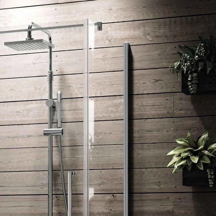 Novellini Young 2.0 F fastfelt, 89-91 cm, klart glass, krom profil | Y2FG89-1K