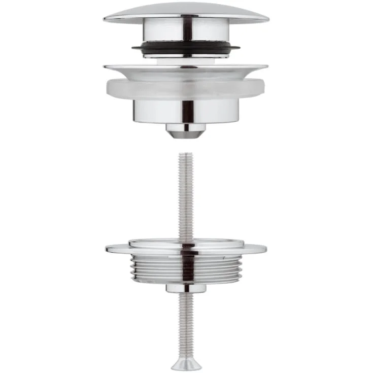 Grohe bunnventil, push-open, krom | 65807000