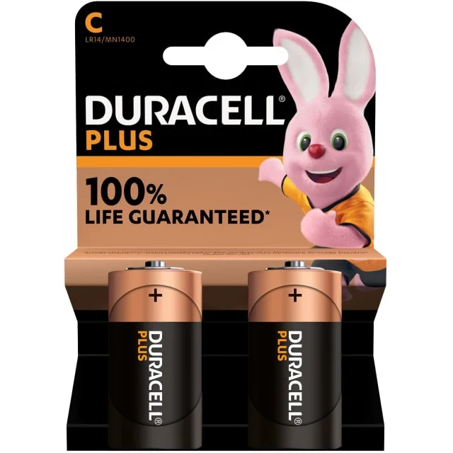Duracell Plus C batterier, 2 stk. | 3464