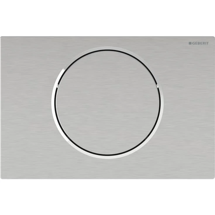 Geberit Sigma 10 Round betjeningsplate med spylekontroll, 230V, børstet rustfritt stål | 115.706.SN.6 Geberit Sigma 10 Round betjeningsplate med spylekontroll, 230V, børstet rustfritt stål | 115.706.SN.6