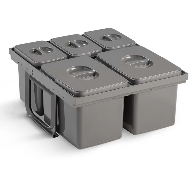 Intra Jazz 60/5 kildesorteringssystem, 39 liter, grå | JAZZ60-5 Intra Jazz 60/5 kildesorteringssystem, 39 liter, grå | JAZZ60-5