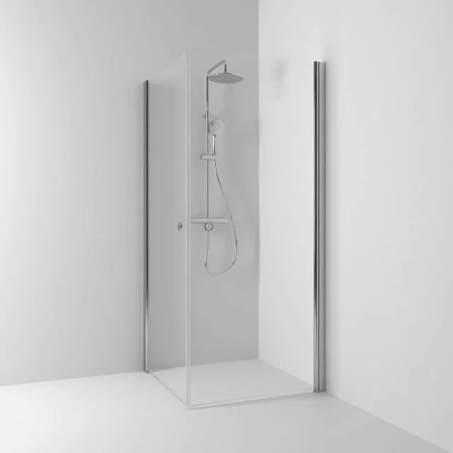 Svedbergs Skoga dusjhjørne rett, 90x70 cm, klart glass, alu matt profil | 63507379