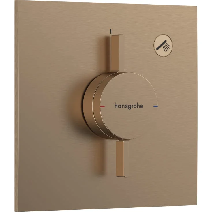 Hansgrohe DuoTurn E dusjbatteri, med 1 uttak, børstet bronse | 75617140 Hansgrohe DuoTurn E dusjbatteri, med 1 uttak, børstet bronse | 75617140