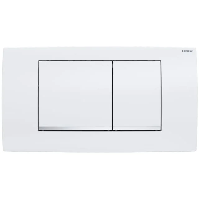 Geberit Twinline 30 betjeningsplate, hvit/krom | 115.899.KJ.1 Geberit Twinline 30 betjeningsplate, hvit/krom | 115.899.KJ.1