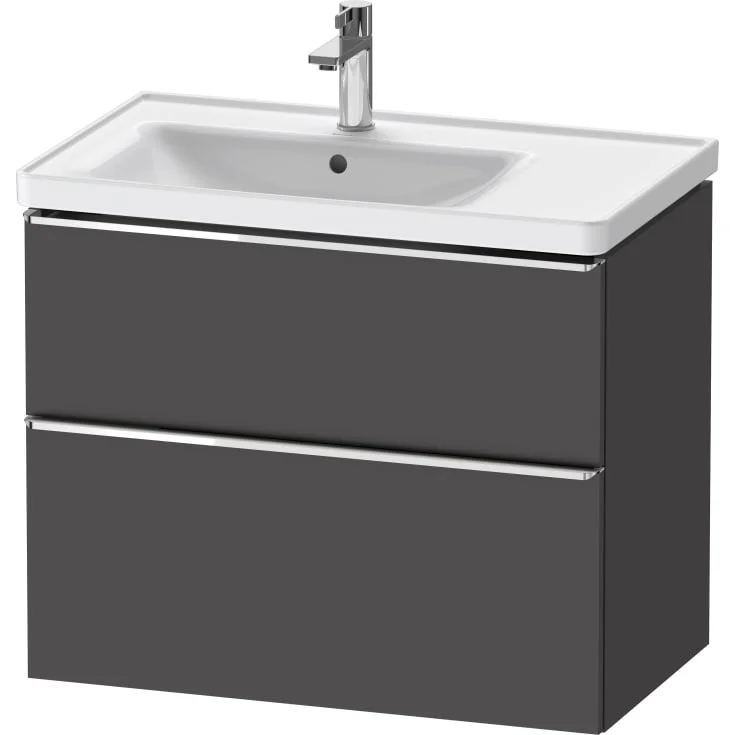 Duravit D-Neo servantskap, 78,4x45,2 cm, matt grafittgrå/krom | DE4357010490000