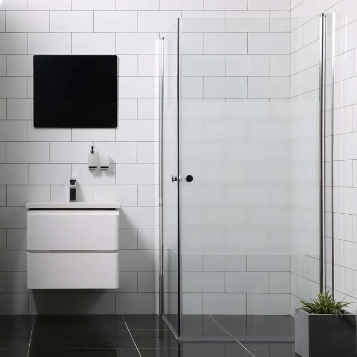 Bathlife Allsidig dusjhjørne 100×100 cm, halvfrostet glass, satin profil | 40790729 Bathlife Allsidig dusjhjørne 100×100 cm, halvfrostet glass, satin profil | 40790729
