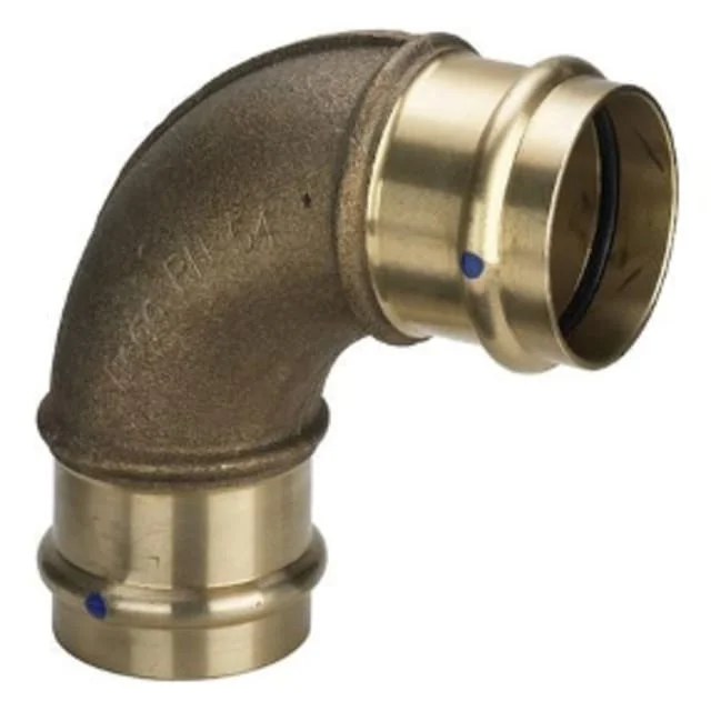 Viega Sanpress vinkel, 90°, tappevann, muffe/muffe, 28 mm | 106348